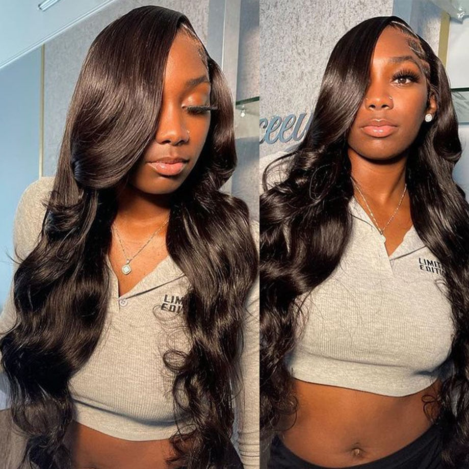 Soft Body Wave Lace front Curly HUMAN HAIR Wig
