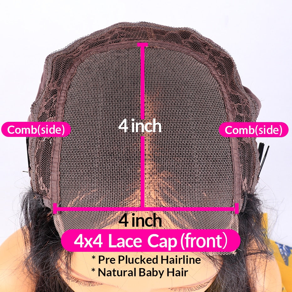 Loose Deep wave Transparent Lace frontal HUMAN HAIR Wig