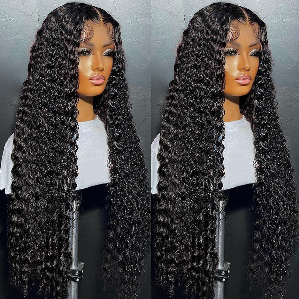 Full frontal Deep wave Curly Wig