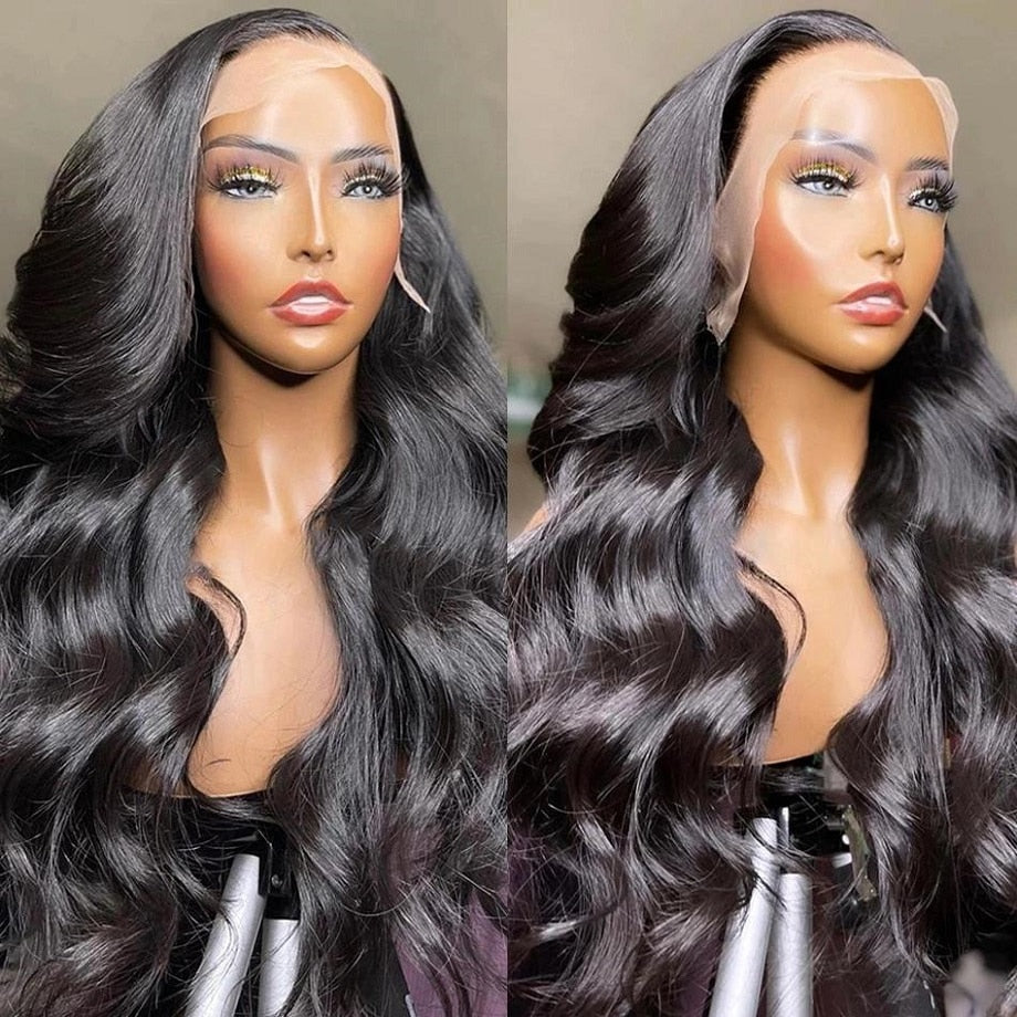 Soft Body Wave Lace front Curly HUMAN HAIR Wig