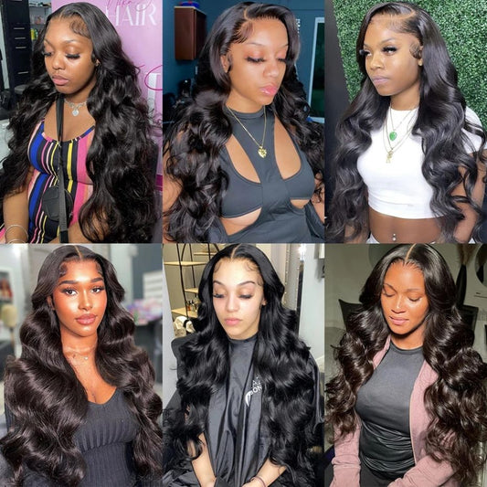 Body Wave Pre-plucked Lace frontal Brazilian HUMAN HAIR Wig