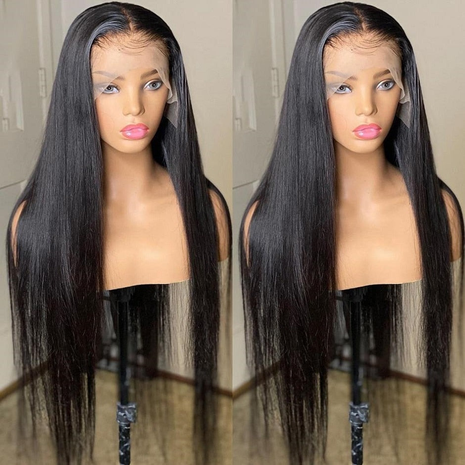 Brazilian Straight Transparent Lace Front HUMAN HAIR Wig