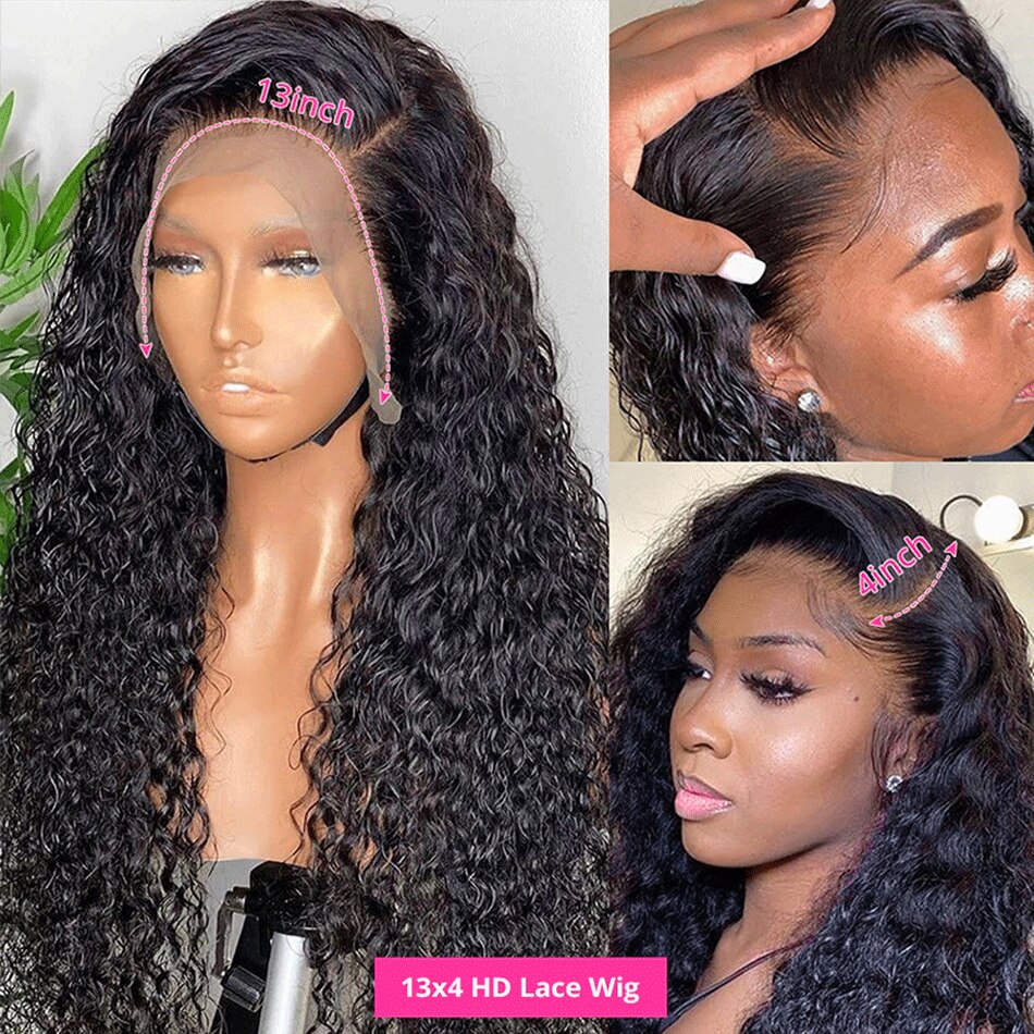 Full frontal Deep wave Curly Wig
