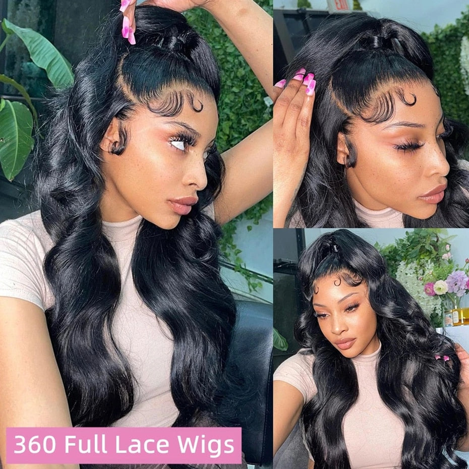 Body Wave 360 full frontal Bling wig