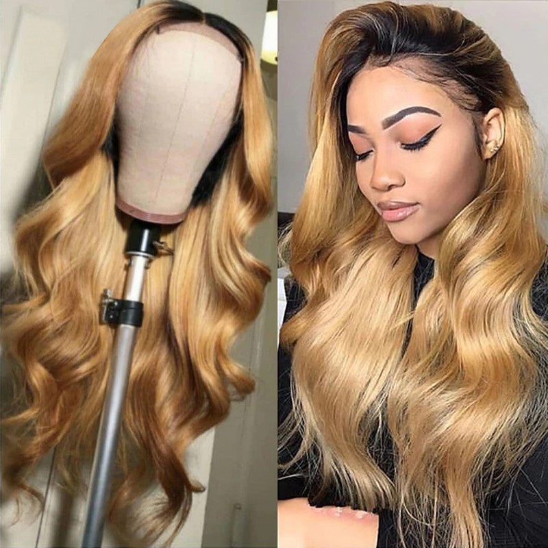 European and American Blonde Wigs With Long Curls