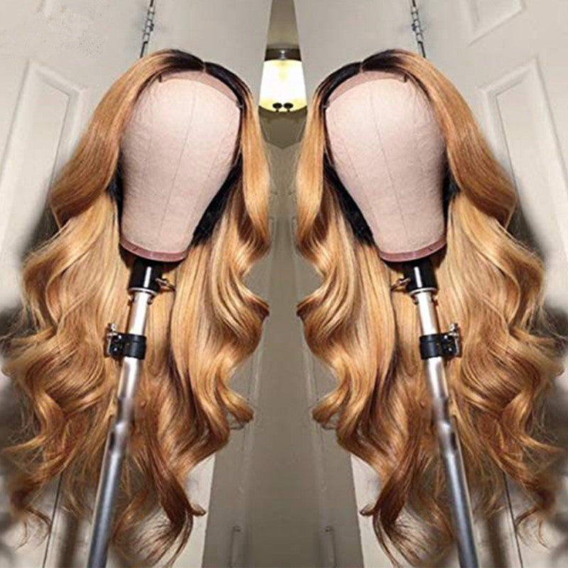 European and American Blonde Wigs With Long Curls