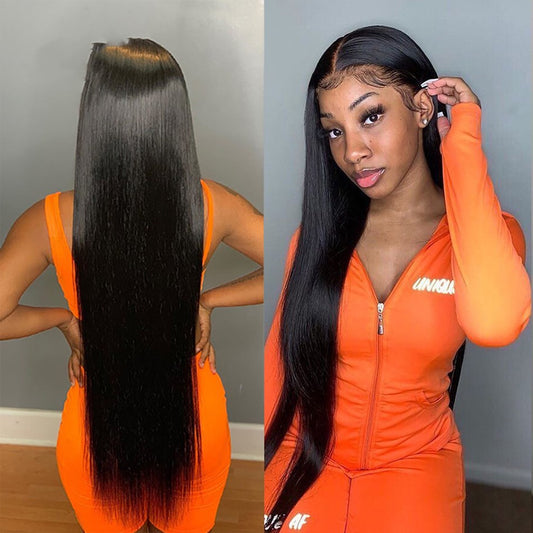 Long Silky Black straight wig