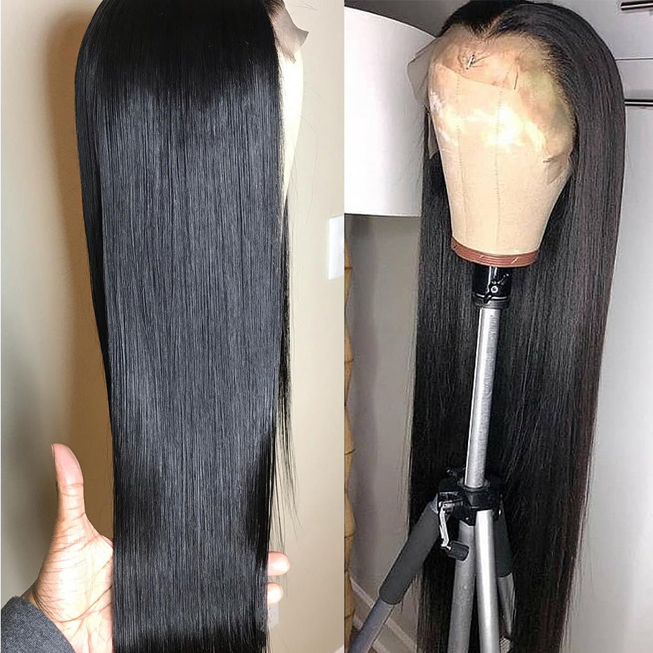 Long Silky Black straight wig