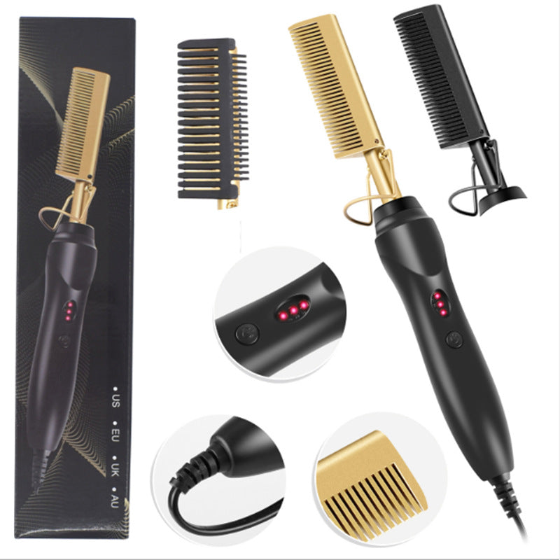 Electric Straight Hair  Dual Purpose Copper Comb
