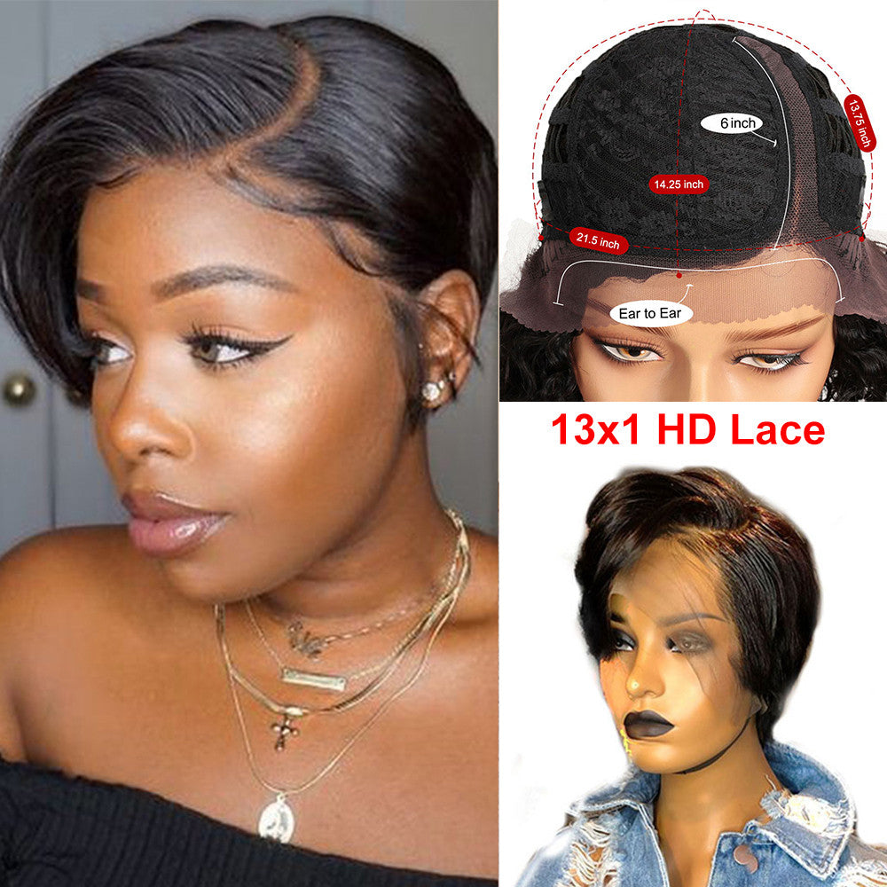 Short Lace Front Curly Elf Cut Hair Wig