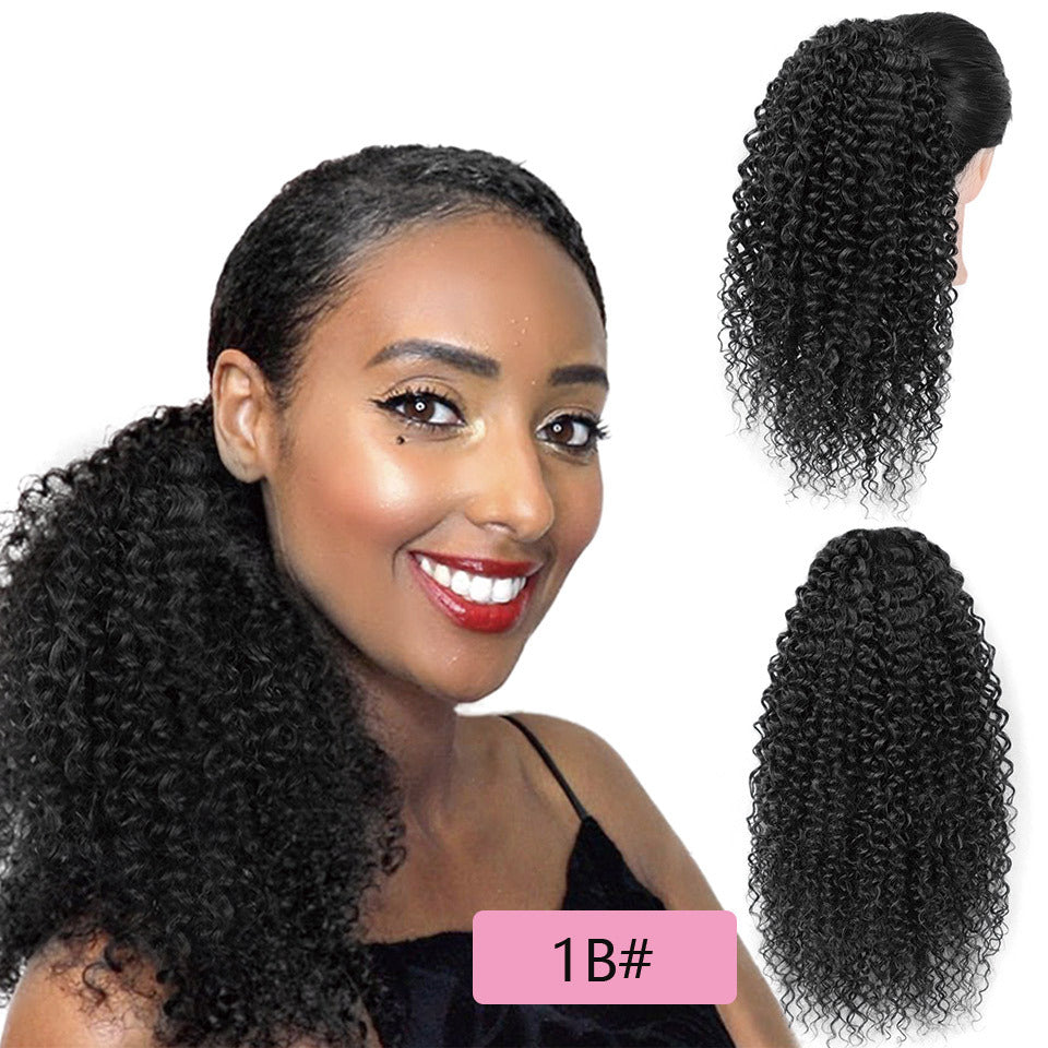 Drawstring Puffy Afro Curls  Ponytail